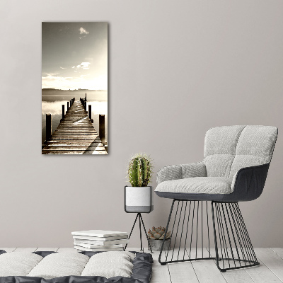 Verticale foto op canvas Houten steiger