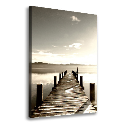 Verticale foto op canvas Houten steiger
