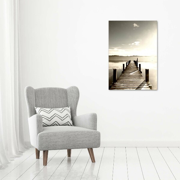 Verticale foto op canvas Houten steiger