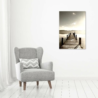 Verticale foto op canvas Houten steiger