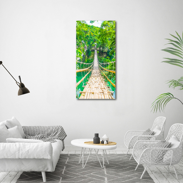 Verticaal schilderij op canvas Hangbrug