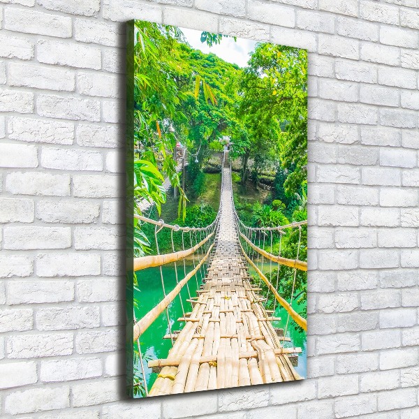 Verticaal schilderij op canvas Hangbrug