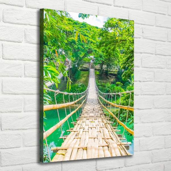 Verticaal schilderij op canvas Hangbrug