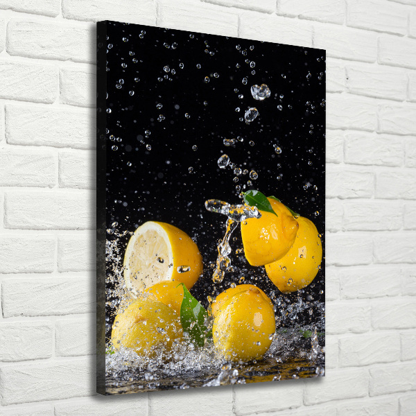 Verticaal canvasschilderij Citroen