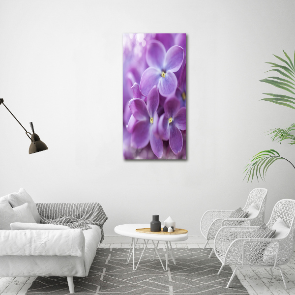 Verticaal canvasschilderij Seringbloemen