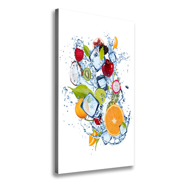 Verticaal schilderij op canvas Fruit en ijs