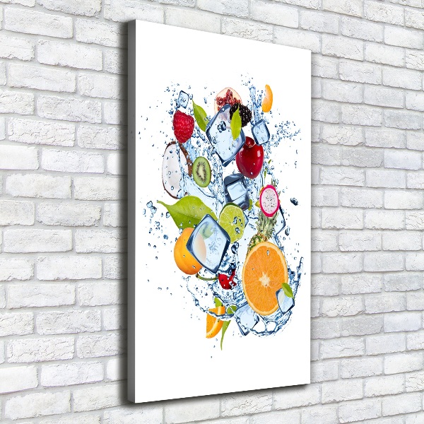 Verticaal schilderij op canvas Fruit en ijs