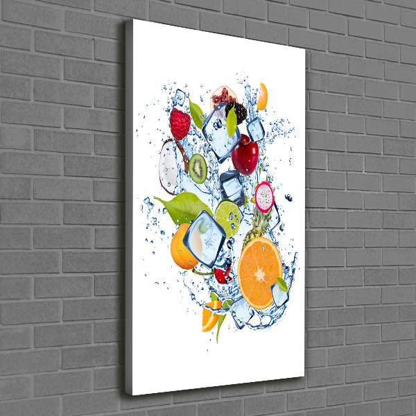 Verticaal schilderij op canvas Fruit en ijs
