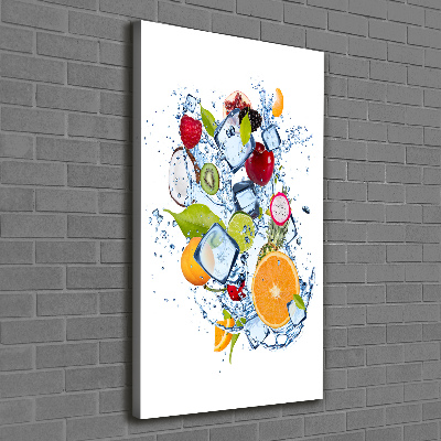 Verticaal schilderij op canvas Fruit en ijs