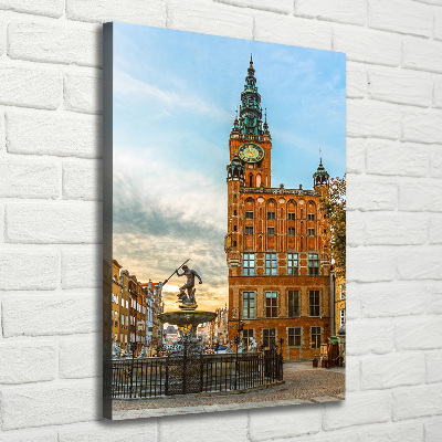 Verticaal canvasschilderij Gdansk, Polen