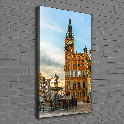 Verticaal canvasschilderij Gdansk, Polen