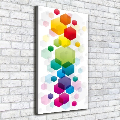 Foto obraz na płótnie pionowy Kolorowe sześciany