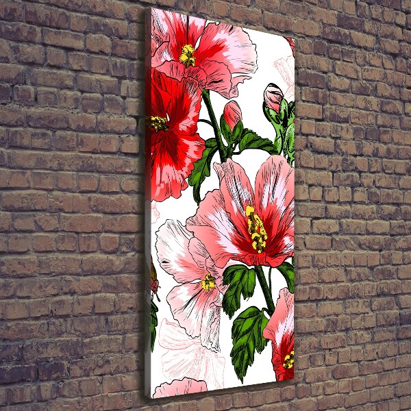 Verticale foto op canvas Hibiscus