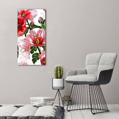 Verticale foto op canvas Hibiscus
