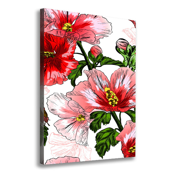 Verticale foto op canvas Hibiscus