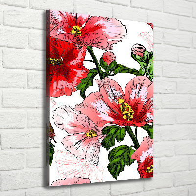 Verticale foto op canvas Hibiscus