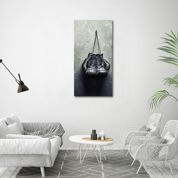 Verticaal canvasschilderij Bokshandschoenen
