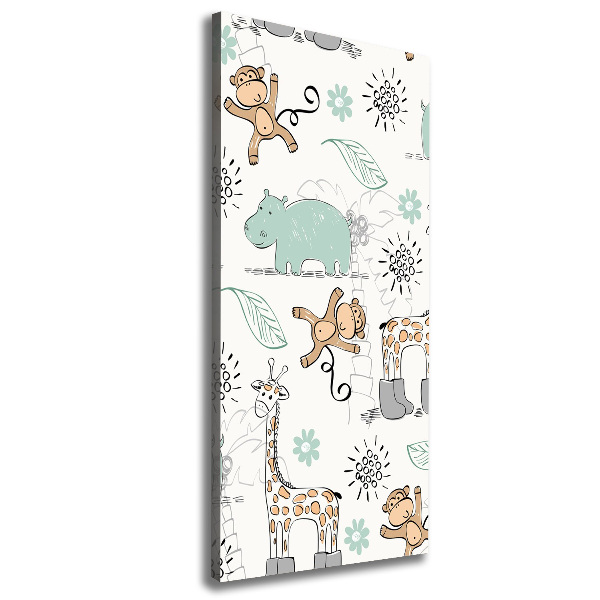 Verticaal canvasschilderij Dieren van Afrika