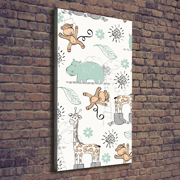 Verticaal canvasschilderij Dieren van Afrika