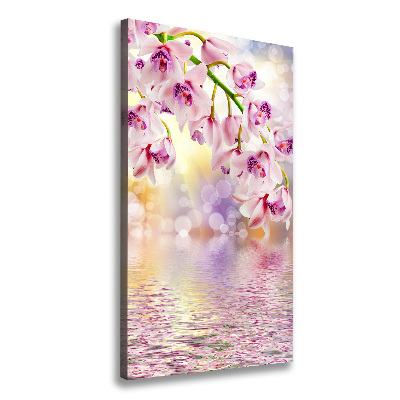 Verticale foto op canvas Orchidee