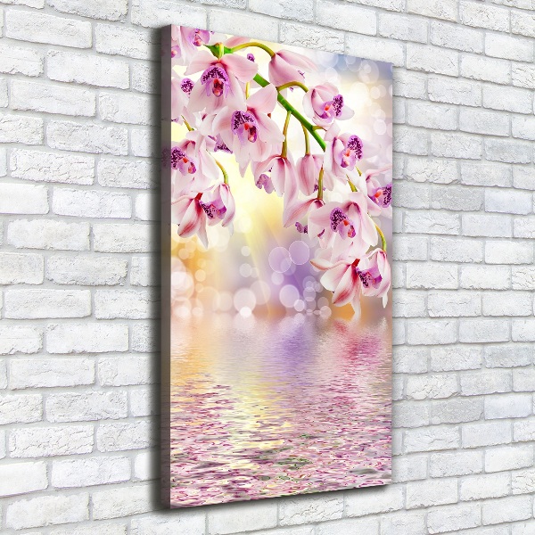 Verticale foto op canvas Orchidee