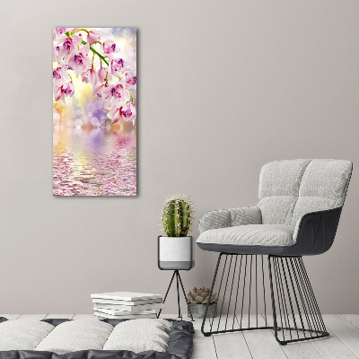 Verticale foto op canvas Orchidee