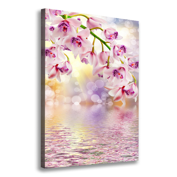 Verticale foto op canvas Orchidee