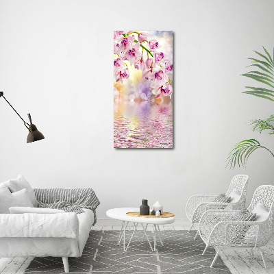 Verticale foto op canvas Orchidee