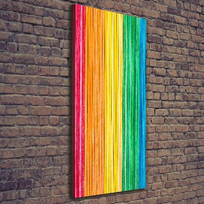 Verticaal schilderij op canvas Kleurrijke strepen