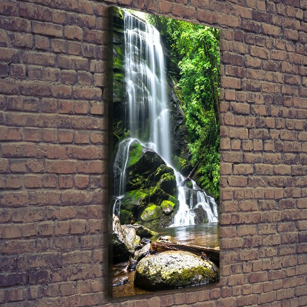 Verticaal schilderij op canvas Waterval in de jungle