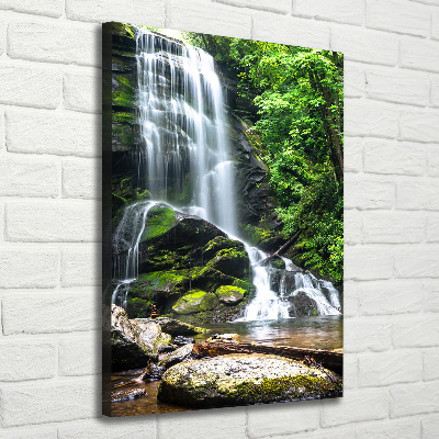 Verticaal schilderij op canvas Waterval in de jungle