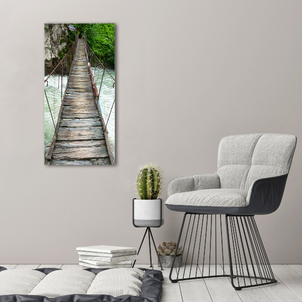 Verticaal canvasschilderij Hangbrug