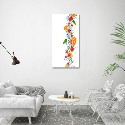 Verticaal schilderij op canvas Fruit en ijs