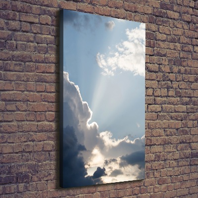 Verticale foto op canvas Wolken aan de hemel
