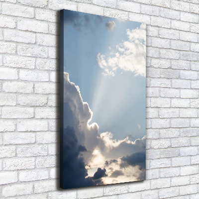 Verticale foto op canvas Wolken aan de hemel