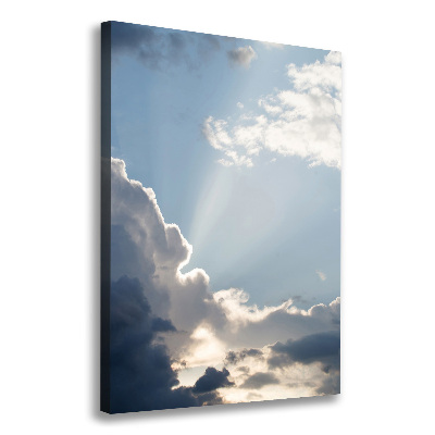 Verticale foto op canvas Wolken aan de hemel