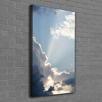 Verticale foto op canvas Wolken aan de hemel
