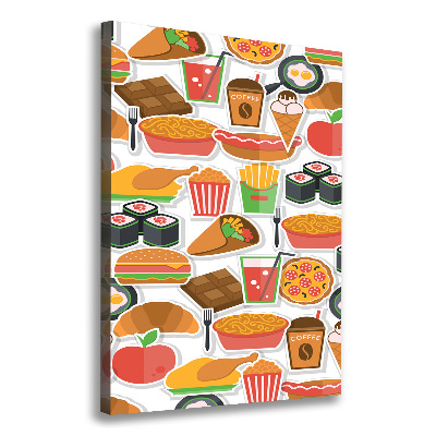 Verticale foto op canvas Fastfood