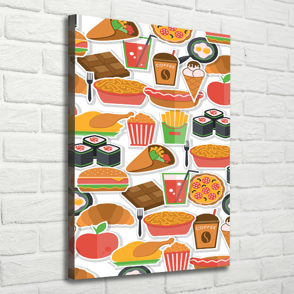 Verticale foto op canvas Fastfood
