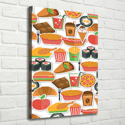 Verticale foto op canvas Fastfood