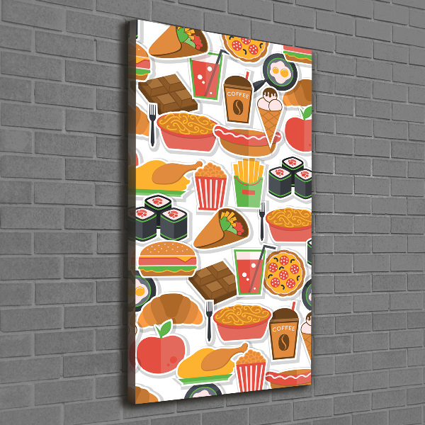 Verticale foto op canvas Fastfood
