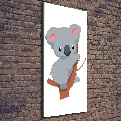 Verticaal schilderij op canvas Panda in een boom