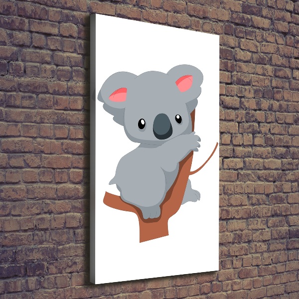 Verticaal schilderij op canvas Panda in een boom