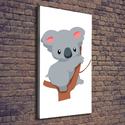 Verticaal schilderij op canvas Panda in een boom