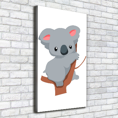 Verticaal schilderij op canvas Panda in een boom