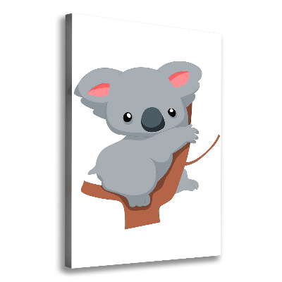 Verticaal schilderij op canvas Panda in een boom