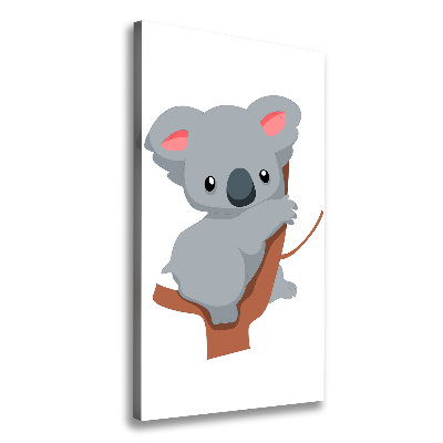 Verticaal schilderij op canvas Panda in een boom