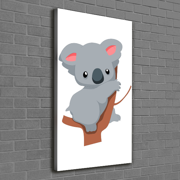 Verticaal schilderij op canvas Panda in een boom