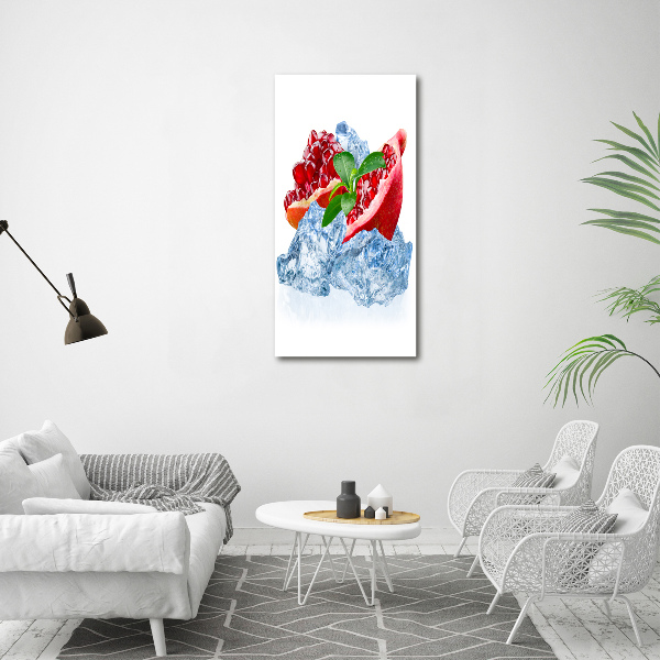 Verticaal canvasschilderij Granaat