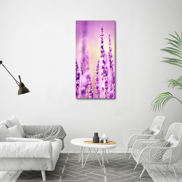 Verticaal canvasschilderij Lavendel